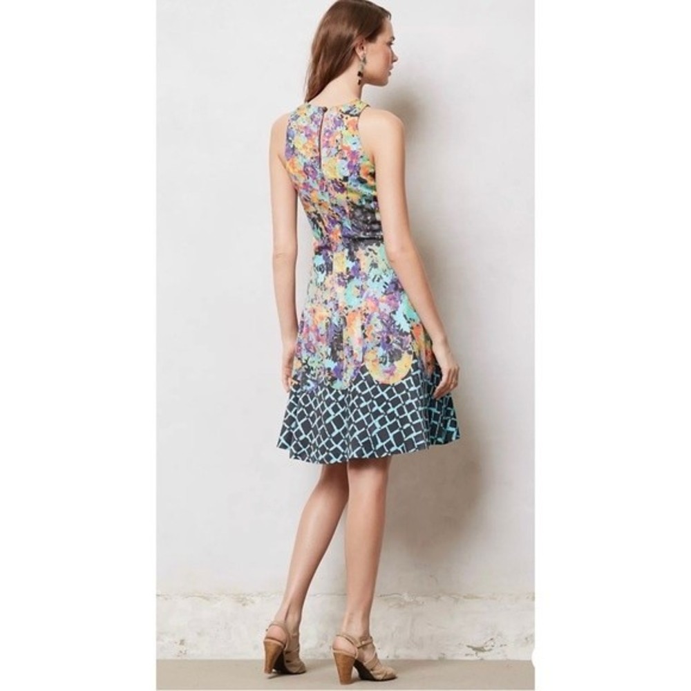 Floral Multicolor Fit-and-Flare Dress